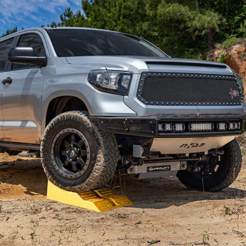 VaygWay RV Leveling Ramps– Automotive Camper Trailer Leveler Wheel Chock – Stabilizing Uneven Ground and Parking – 2 Pk Yellow Auto Blocks for Trailer Car SUV