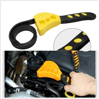 Oil Filter Wrench Set, Strap Wrench Set Universal Rubber Strap Wrench Pipe Wrench, Rubber Strap Wrenches Used by Mechanics, Plumbers, Jar Opener