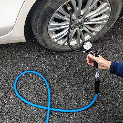 YOTOO Heavy Duty Air Compressor Accessory Kit 18-Piece, 1/4" NPT Air Tool Kit with 100 PSI Tire Inflator Gauge, Heavy Duty Air Blow Gun and Air Hose Fittings - size: Kit without Hose
