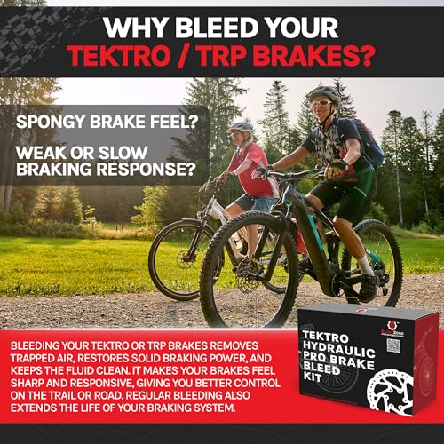 BleedZone Pro Tektro TRP Brake Bleed Kit with 120ml Mineral Oil, Hydraulic Bike Brake Bleeder Kit for Tektro & TRP Brakes, Reusable Bleeding Tools, Syringe & Hose MTB Bicycle Hydraulic Maintenance - style: Pro
