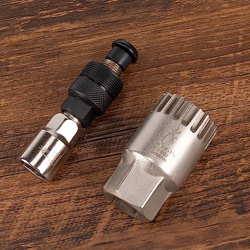 Bike Bicycle Bottom Bracket Removal Sleeve Tool,Bike Bicycle Crank Puller, Crank Removal Tool Set for Mountain and Road Bikes (CT-B02+ CT-C02) - style: CT-B02+ CT-C02
