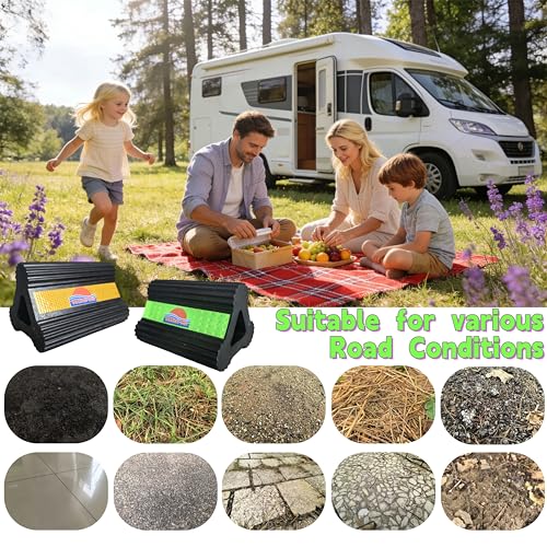 Heavy-Duty Yellow Rubber Wheel Chocks with Reflective Strips,Lightweight,6.3x4.5x4 Inch,All-Weather, Non-Slip, Portable Parking Security for Airplan, RV, Trailer Chalk,SUV(4, Yellow) - color: YELLOW
