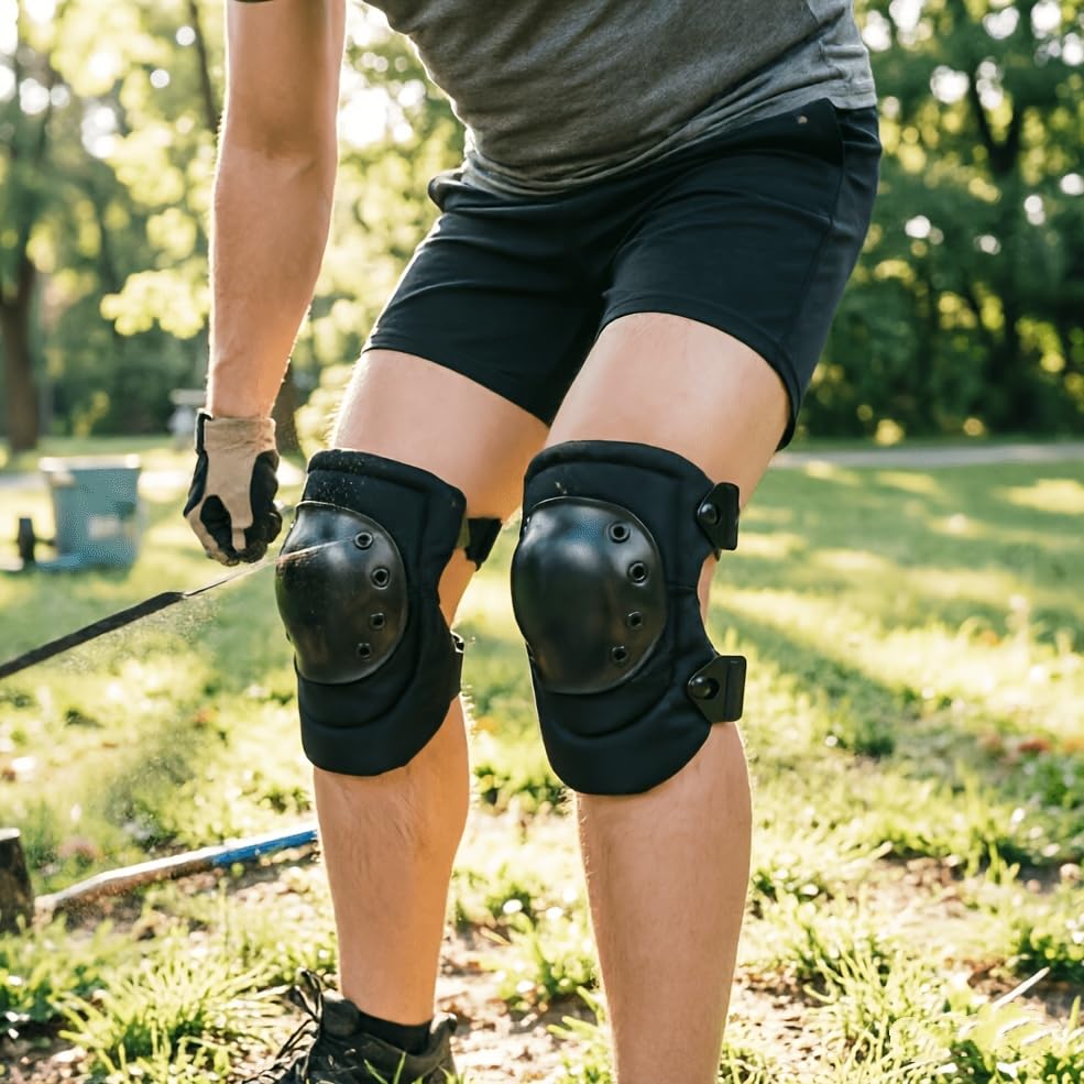 1 Pair Professional Knee Pads for Work - Heavy Duty Foam Padding Kneepads for Construction, Gardening, Flooring to Save Your Knees