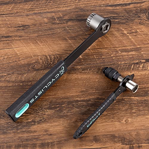 Bike Crank Puller & Bottom Bracket Removal Tool - Bike Tools with Long Handle - Crank Remover, Bottom Bracket Tool, Professional Bicycle Repair Kit - style: CT-B03+CT-T03