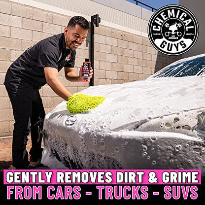 Chemical Guys Two Car Wash Bucket Kit with Dual Dirt Trap Filters, Chenille Wash Mitt, Mr. Pink, Citrus Wash, After Wash, and Drying Towel - 11 Items - Two Bucket Method Complete Setup - style: HOL129