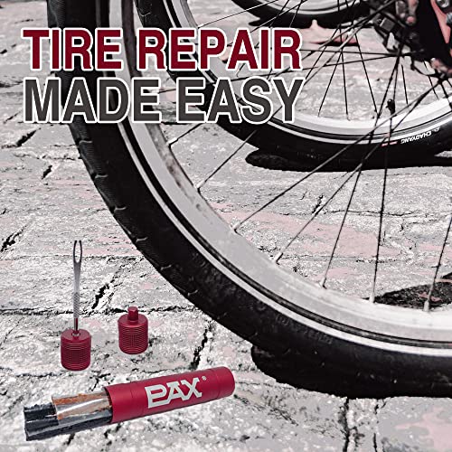 PAX Red Mountain Bike Tubeless Tire Repair Kit, Plus 5mm Hex Key for Emergency Bicycle Repair Kit, Fix Road Bicycle Tire Punctures - color: Red, 5mm Hex key