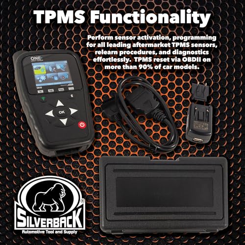 Silverback SM47 TPMS Tool Built by ATEQ, Your go-to Solution for tire Pressure Monitoring System (TPMS) Diagnostics and Services. The SM47 Provides Accurate and Reliable TPMS Diagnostics with Ease. - size: 0 Pack with Tool
