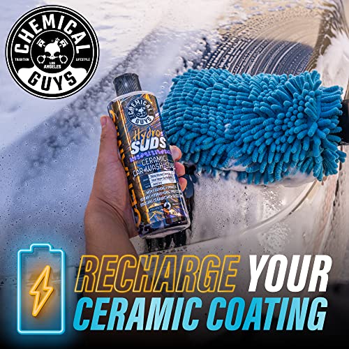 Chemical Guys, HydroSuds Ceramic High Foaming Car Wash Soap, Berry, 64 oz | Ceramic polymers add gloss and water beading, thick foam for cannons, guns or buckets, sweet berry scent - size: 64 Fl Oz (Pack of 1)