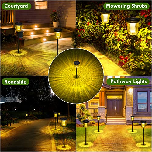 Solar Pathway Lights Outdoor, Solar Lights Outdoor Waterproof IP65, 200 LM Auto On/Off Solar Lights Garden,Outdoor Solar Lights for Yard Garden Walkway Driveway Path - size: 1 Pack-200 Lumen