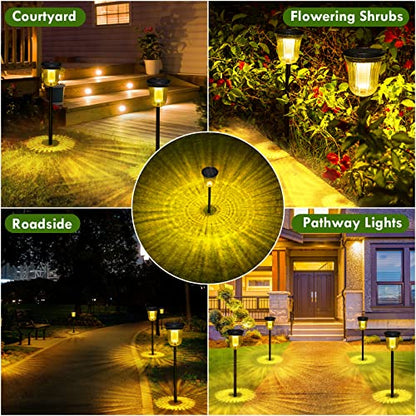 Solar Pathway Lights Outdoor, Solar Lights Outdoor Waterproof IP65, 200 LM Auto On/Off Solar Lights Garden,Outdoor Solar Lights for Yard Garden Walkway Driveway Path - size: 1 Pack-200 Lumen