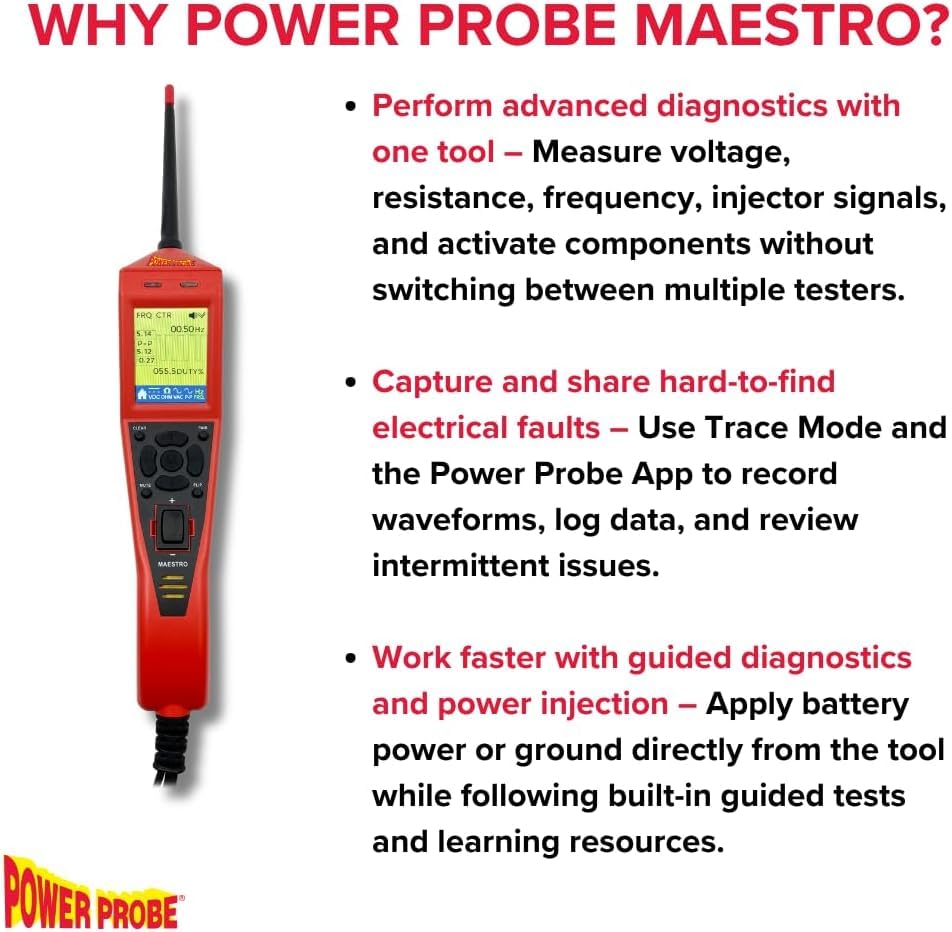 Power Probe Maestro Circuit Tester with Trace Mode (PPTM01AS)