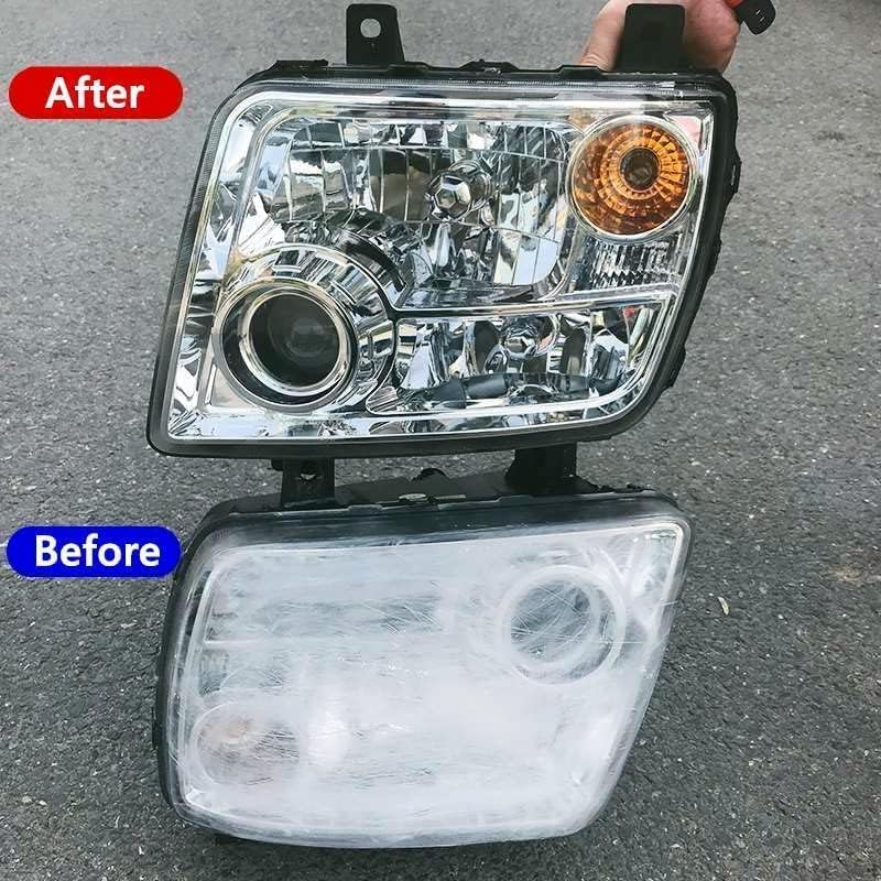 Headlight Repair kit,car Headlight Lens polishing Repair Tool with 200ml car Headlight Repair Fluid, Used to Remove Yellowing, Haze, and Oxidation from taillights and Fog Lights - size: XL