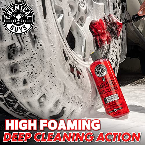 Chemical Guys, Diablo Gel Foaming Wheel & Rim Cleaner, All Finishes, 16 oz | Oxygen-infused gel clings to wheels and lifts brake dust, dirt and grime, safe on all wheel finishes - style: Diablo Gel 16 oz