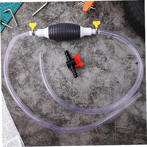 Manual Transfer Pump Kit 1 Set Siphon Hose and Check Valve for Fuel Extraction Portable Hand Pump for Automotive and Home Use