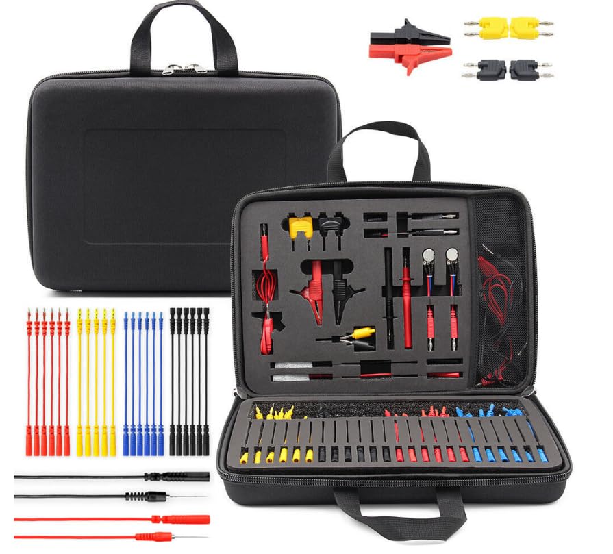 92PCS Automotive Circuit Test Leads Kit Electrical Breakout Leads Automotive Kit Multi Function Auto Diagnostic Tools Multimeter Test Leads Kit