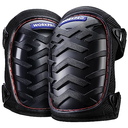 WORKPRO Knee Pads for Construction - Safety Kneepads with Ergonomic Gel Cushion and Foam Padding, Adjustable Buckle Straps and Durable Buttons, Ideal for Work Flooring Gardening - style: Buckle