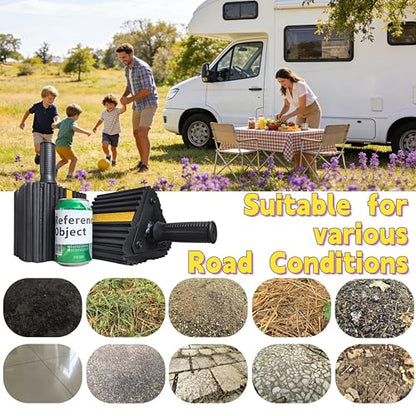 Goshen Sun- Heavy Duty Rubber Wheel Chocks with Reflective Strips,2-Piece (6.3x6x6 Inch)/Wheel Wedge/Tire Stop Block/Curb Parking Stopper/Parking Aid,All-Weather, Non-Slip (007-GRIP)