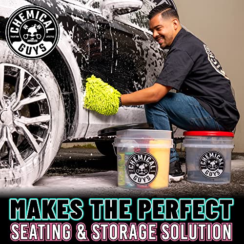 Chemical Guys Two Car Wash Bucket Kit with Dual Dirt Trap Filters, Chenille Wash Mitt, Mr. Pink, Citrus Wash, After Wash, and Drying Towel - 11 Items - Two Bucket Method Complete Setup - style: HOL129