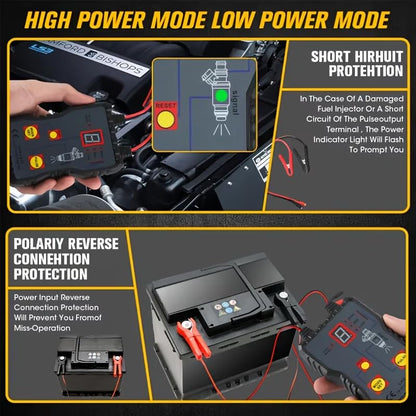 Professional Fuel Injection Cleaning Kit – Portable Injector Tester & Flush Scanner Tool with 4 Pulse Mode for Auto Mechanics