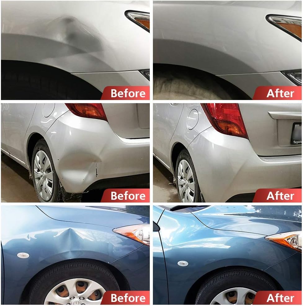 Manelord Car Dent Puller - Dent Remover with T-bar Slide Hammer Dent Puller and Upgraded Dent Puller Tabs for Car Dent Repair and Metal Surface Dent Removal