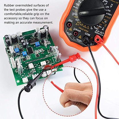HANDSKIT 10Pcs Multimeter Test Leads Kit,Test Leads Set with Alligator Clips,Test Mini Hooks Probe and Test Probes for Automotive Multi Meter Digital & Ohm Meter
