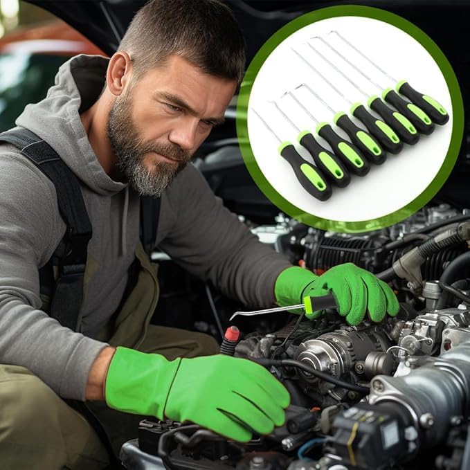 4 PCS Pick and Hook Tools Set,Pick Hooks Puller Remove,Repairing a Car Lock Picking Kit for Car Auto Oil Seal,Mechanic Sharp Tool