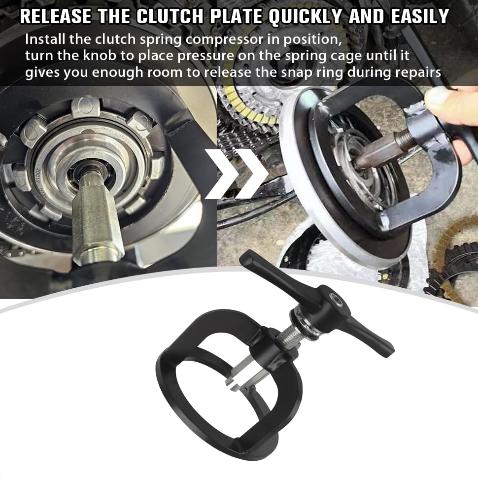 CHIFUN Clutch Spring Compressor Compression Tool Steel Compatible with Harley Softail Touring Sportster 1990-2017 XL 883 1200 48 Dyna Buell Models