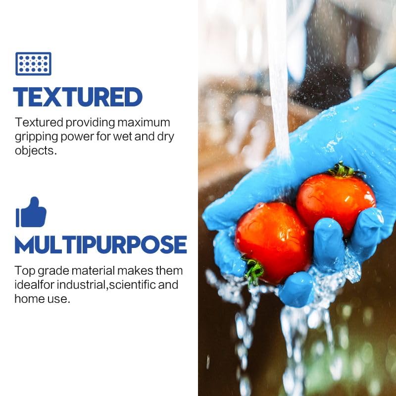 Disposable Nitrile Gloves, 3mil Disposable, Latex-Free,Powder-Free, 100 Pcs, Multipurpose Use,Small,Light Duty - size: Small (Pack of 100)