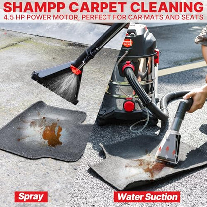 Shop-Vac 5-Gallon 4.5 Peak HP 3-in-1 Wet/Dry/Upholstery Shampoo Vacuum | 3-in-1, Vacuum Extractor with 6 Ft Hose and 10 Ft Cord, Large Capacity Tanks, For Carpet, Upholstery, and Car Detailing