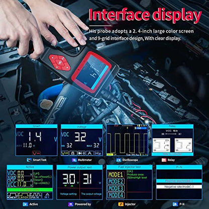 P200 Power Circuit Probe Kit, 9-30V Automotive Circuit Tester, Circuit Breaker Finder, Multimeter/Activating Component/Relay Test/Fuel Injector Tester/Oscilloscope/0~5V Power