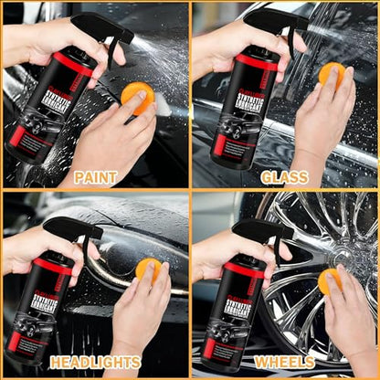 10 Pack Car Clay Bar Kit ，Synthetic Clay Luber Lubricant Spray with Microfiber Towels, Disposable Gloves & Lubricant Tablets, Remove Contaminants for Car Paint, Glass, Wheels, RV, Truck