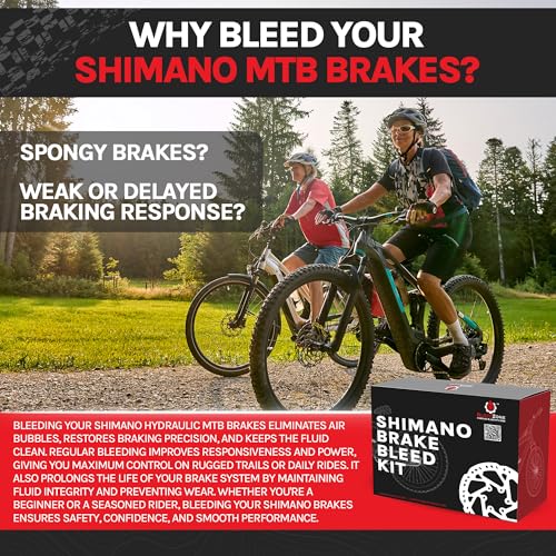 BleedZone Shimano Brake Bleed Kit with Mineral Oil - Hydraulic Brake Bleed Kit for Shimano Disc Brakes, Bike Brake Bleeder Kit, MTB Brake Bleed Kit, and Mineral Oil Brake Maintenance - size: MTB: 120ml Shimano