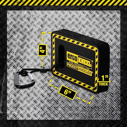 Pocket Kneeler w/Lanyard 4” x 6” x 1” 6PK | 6 Pack of 1-Inch Thick Kneeling Pad | Heavy-Duty Foam Pad Anti-Fatigue Mat | Portable Knee Mat | Industrial-Grade Protection