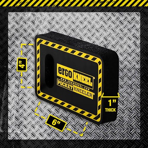 Pocket Kneeling Mat, 4" x 6" x 1", 6-Pack Foam Pads | Includes 6 kneeling mats, Portable anti-fatigue foam, Industrial protection, Knees & back support