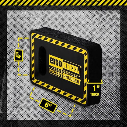 Pocket Kneeling Mat, 4" x 6" x 1", Heavy-Duty Foam | Single pack, Portable knee mat, Anti-fatigue foam, Industrial protection, Knees & back support