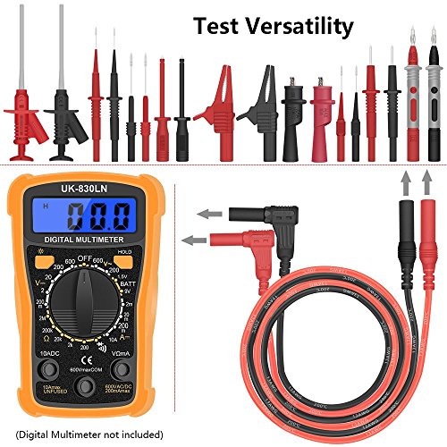 22 in 1 Multimeter Test Leads Set with Electrical Alligator Clips and Soft Silicone Probes