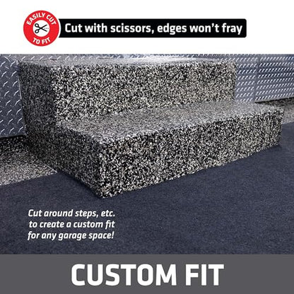 Drymate Garage Floor Runner Mat, (8'10" x 2'6"), Protects Surfaces, Absorbent, Waterproof, Slip-Resistant, Quick Dry Carpet Fabric, Trimmable & Washable (USA Made) (Charcoal) - size: 8'10" x 2'6" (1-Pack)