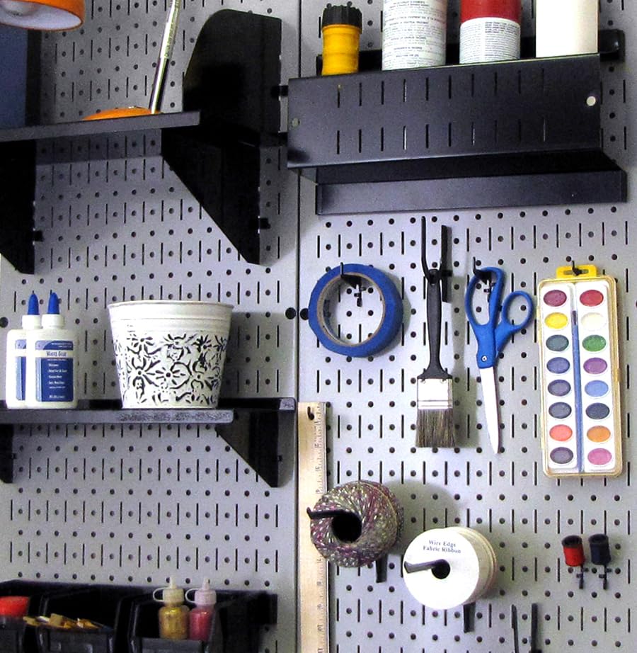 Wall Control 30-P-3232G Gray Metal Pegboard Pack - color: Gray