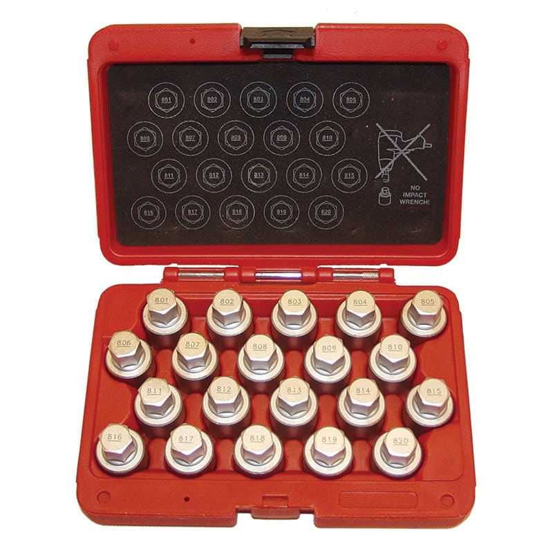 LTI TOOLS Wheel Locking Nut Key Kit 20 pcs, Compatible with Audi - Wheel Lock Key Set Lug Nut Removal Kit (LT4175)