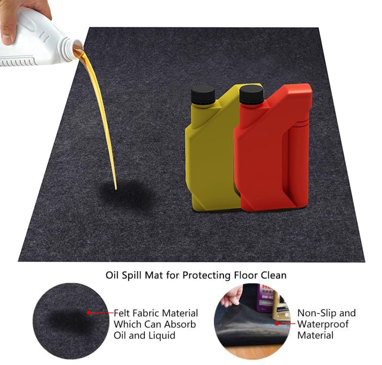 Oil Spill Mat,Absorbent Oil Mat Reusable Washable,Contains Liquids, Protects Driveway Surface,Garage or Shop,Parking,Floor (36inches x 30inches) - size: 36" x 30"