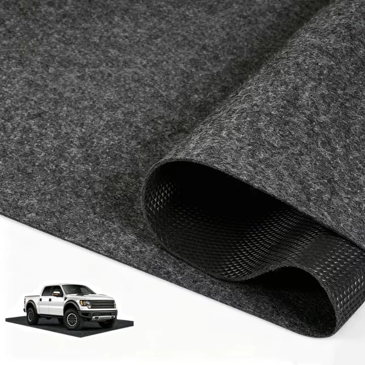 Towallmark Garage Floor Mat 7.5' x 20', Thick Premium Felt with Waterproof Backing, Heavy Duty Oil Absorbent Non-Slip Mat Protects Garage Floor for Large SUV, MPV, Pickup Truck & RV - size: 7.5' x 20'