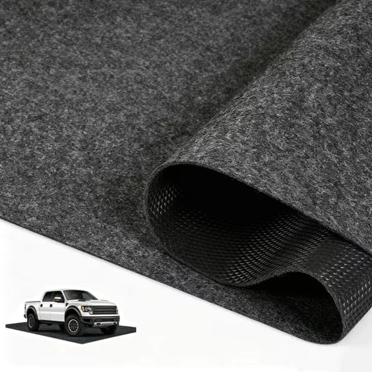 Towallmark Garage Floor Mat 7.4' x 17', Thick Premium Felt with Waterproof Backing, Heavy Duty Oil Absorbent Non-Slip Mat Protects Garage Floor for Large SUV, MPV, Pickup Truck & RV - size: 7.4' x 17'