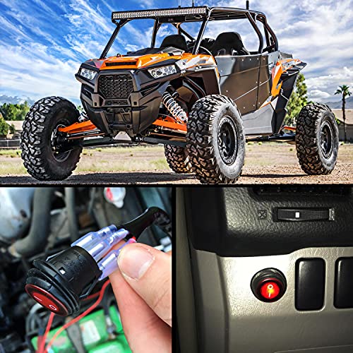 Nilight LED Light Bar Wiring Harness Kit - 2 Leads 12AWG Heavy Duty 12V On Off Switch Power Relay Blade Fuse for Off Road LED Work Light - color: 12AWG-2 Lead