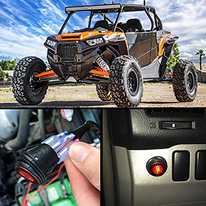 Nilight LED Light Bar Wiring Harness Kit - 2 Leads 12AWG Heavy Duty 12V On Off Switch Power Relay Blade Fuse for Off Road LED Work Light - color: 12AWG-2 Lead
