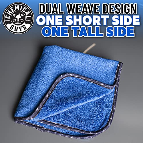 Chemical Guys, Professional Microfiber Towels, 16 x 16 in, Blue, 3 Pack | Ultra-soft, scratch-free towels to buff wax, dry panels and clean glass and interiors, machine washable - color: Blue, size: 3 Pack