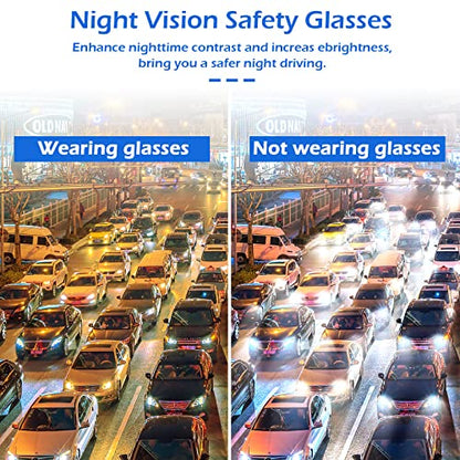 OXG 6 Pack Tinted Safety Glasses for Men Women, Safety Goggles ANSI Z87.1 Protective Eyewear Scratch Resistant Eye Protection - color: Yellow