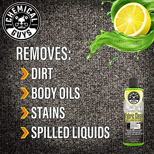 Chemical Guys, Foaming Citrus Fabric & Carpet Cleaner, Seats & Mats, 32 oz | High-foam cleaner lifts coffee, soda and food stains and odors from seats, carpet and floor mats, citrus scent - size: 32 Fl Oz (Pack of 1)