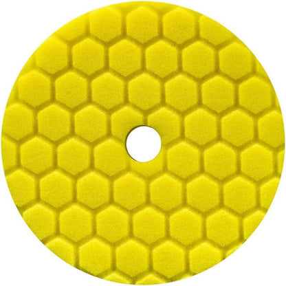 Chemical Guys BUFX111HEX6 Hex-Logic Quantum Heavy Cutting Pad, Yellow (6.5 Inch Pad Made for 6 Inch Backing Plates) (Pack of 12) - color: Yellow, size: 6.5 inch (Pack of 12)