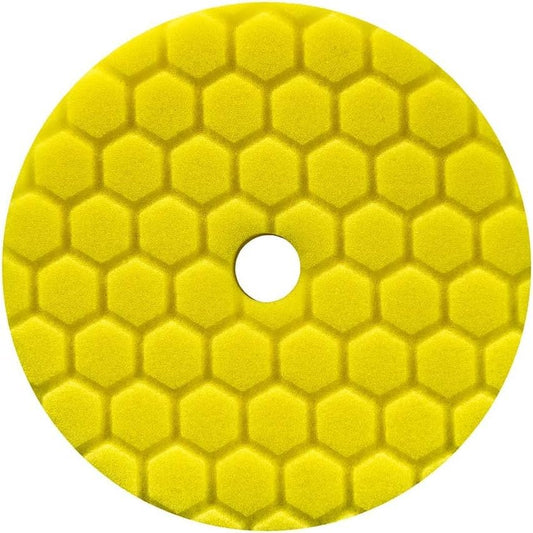 Chemical Guys BUFX111HEX6 Hex-Logic Quantum Heavy Cutting Pad, Yellow (6.5 Inch Pad Made for 6 Inch Backing Plates) (Pack of 12) - color: Yellow, size: 6.5 inch (Pack of 12)