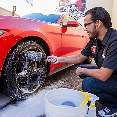 Chemical Guys, Easy Reach Wheel & Rim Detailing Brush, Long Reach Handle | Long-handle brush reaches deep into wheels, barrels and tight gaps to clean safely without scratching